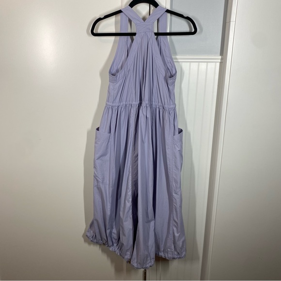 NWT Daily Practice Anthropologie Free Fall Utility Dress in lilac parachute zip - Picture 5 of 10
